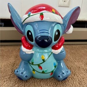 Disney Stitch Christmas Lights Cookie Jar